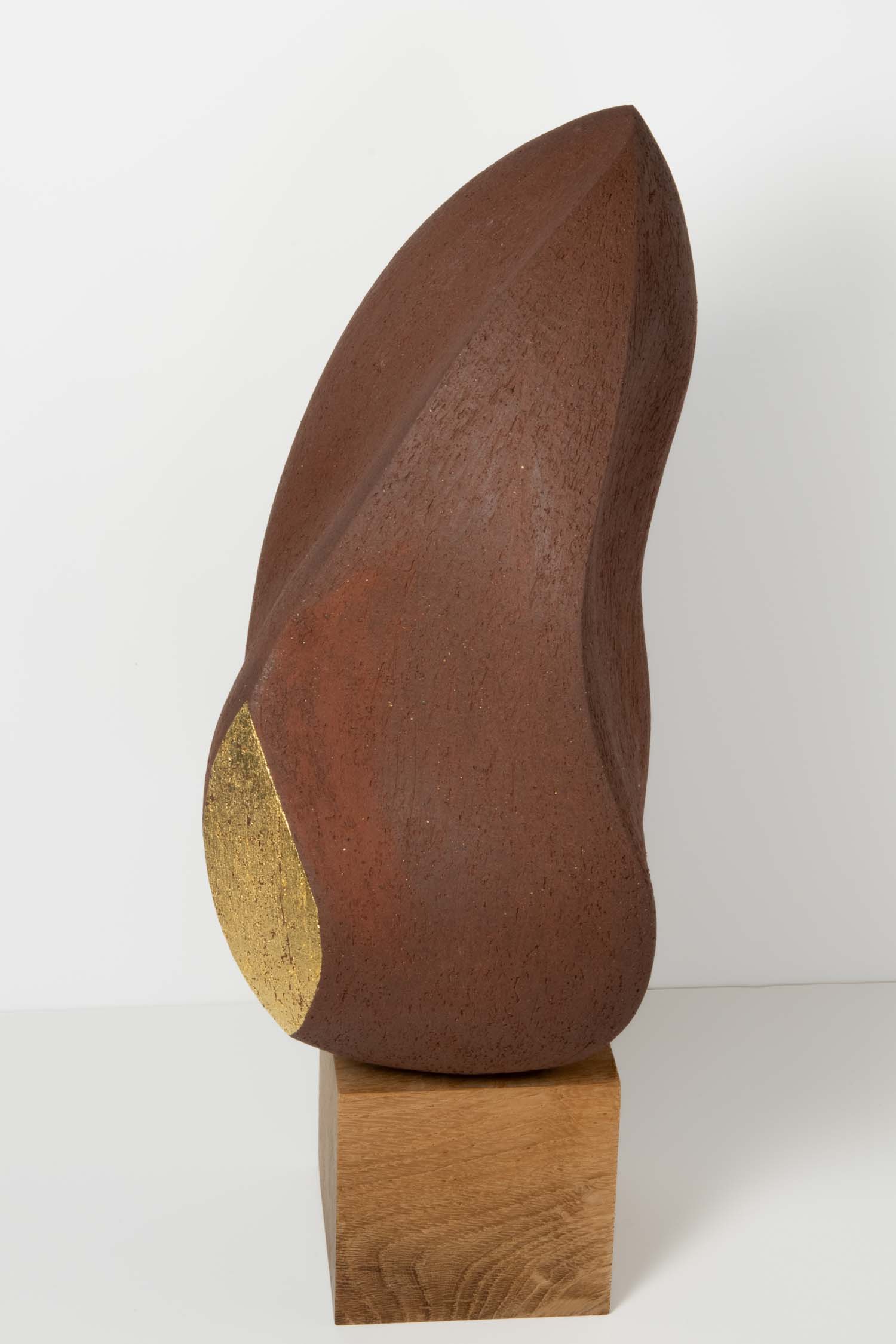 Sculpture en grés roux-Or-Shape#2